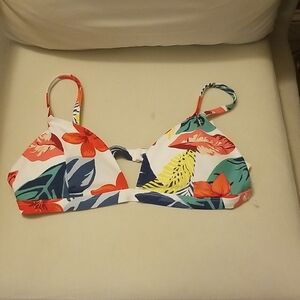 Hollister Tropical Floral Bikini Top